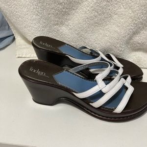 White platform sandals